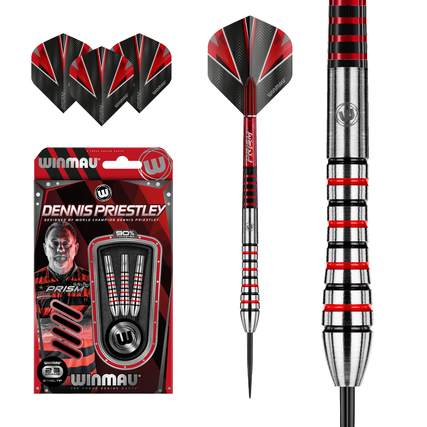 Winmau Dennis Priestley Signature 23g 90% Tungsten