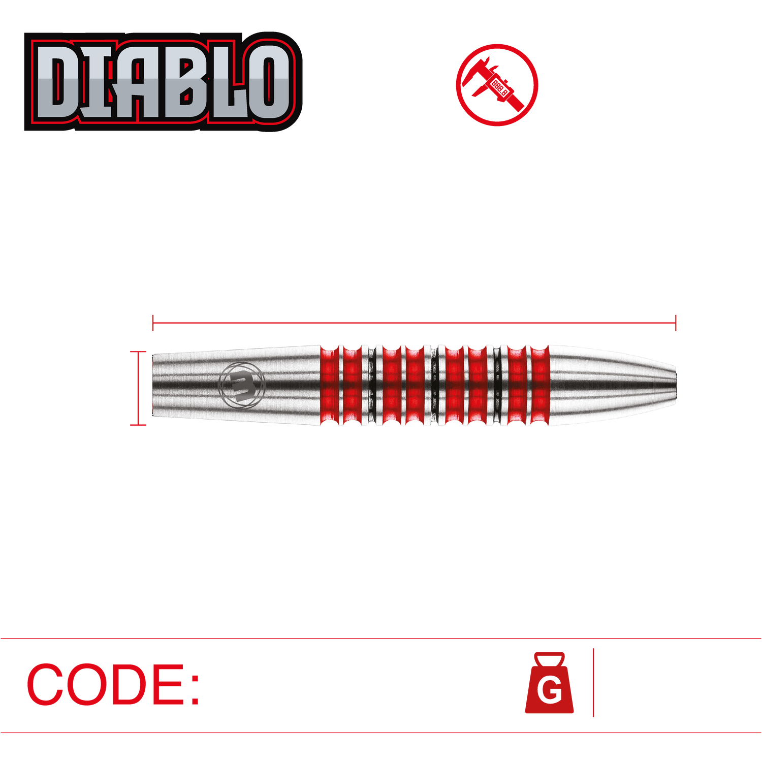 Winmau Diablo 24g 90% Tungsten
