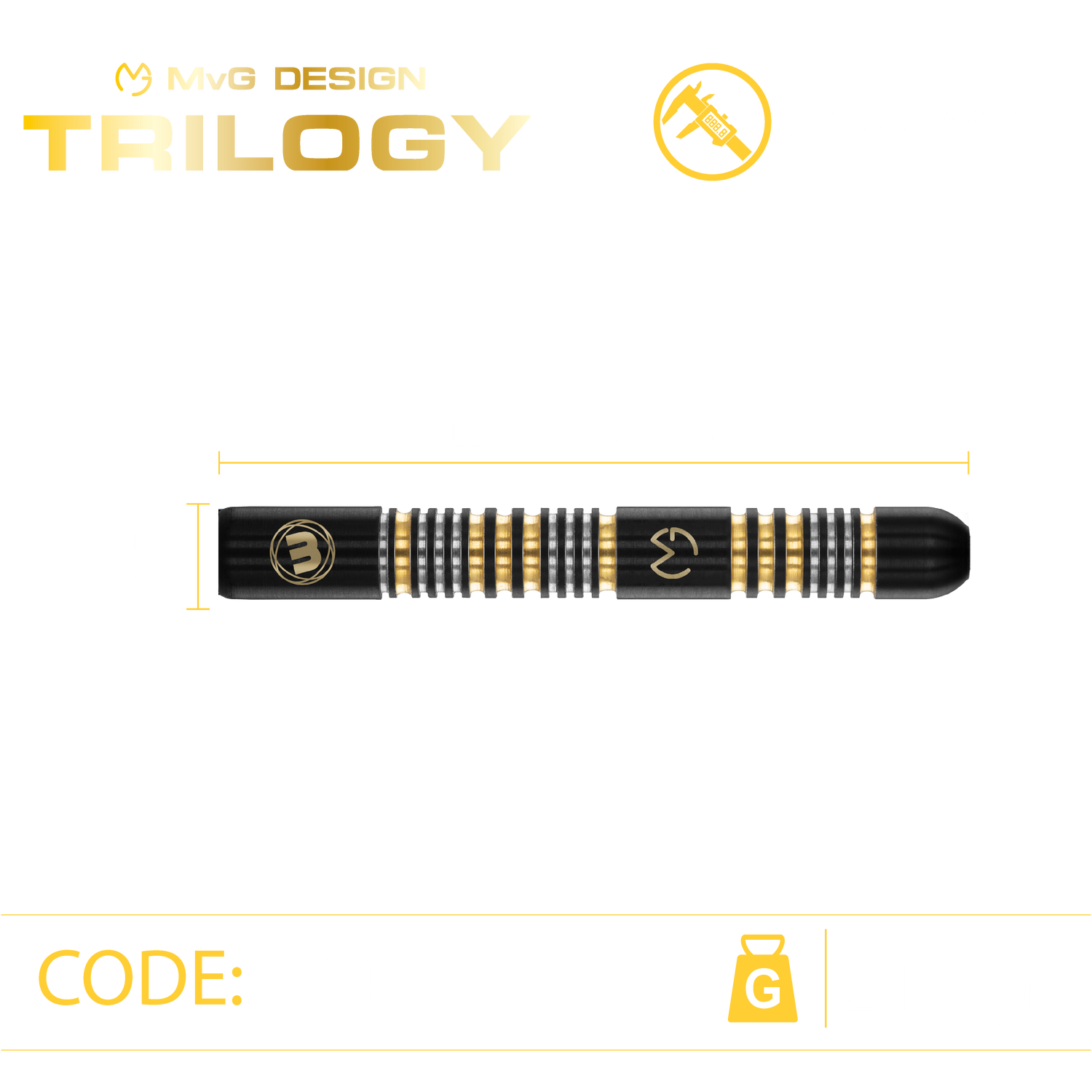 Winmau MvG Trilogy 21,5g 90% Tungsten