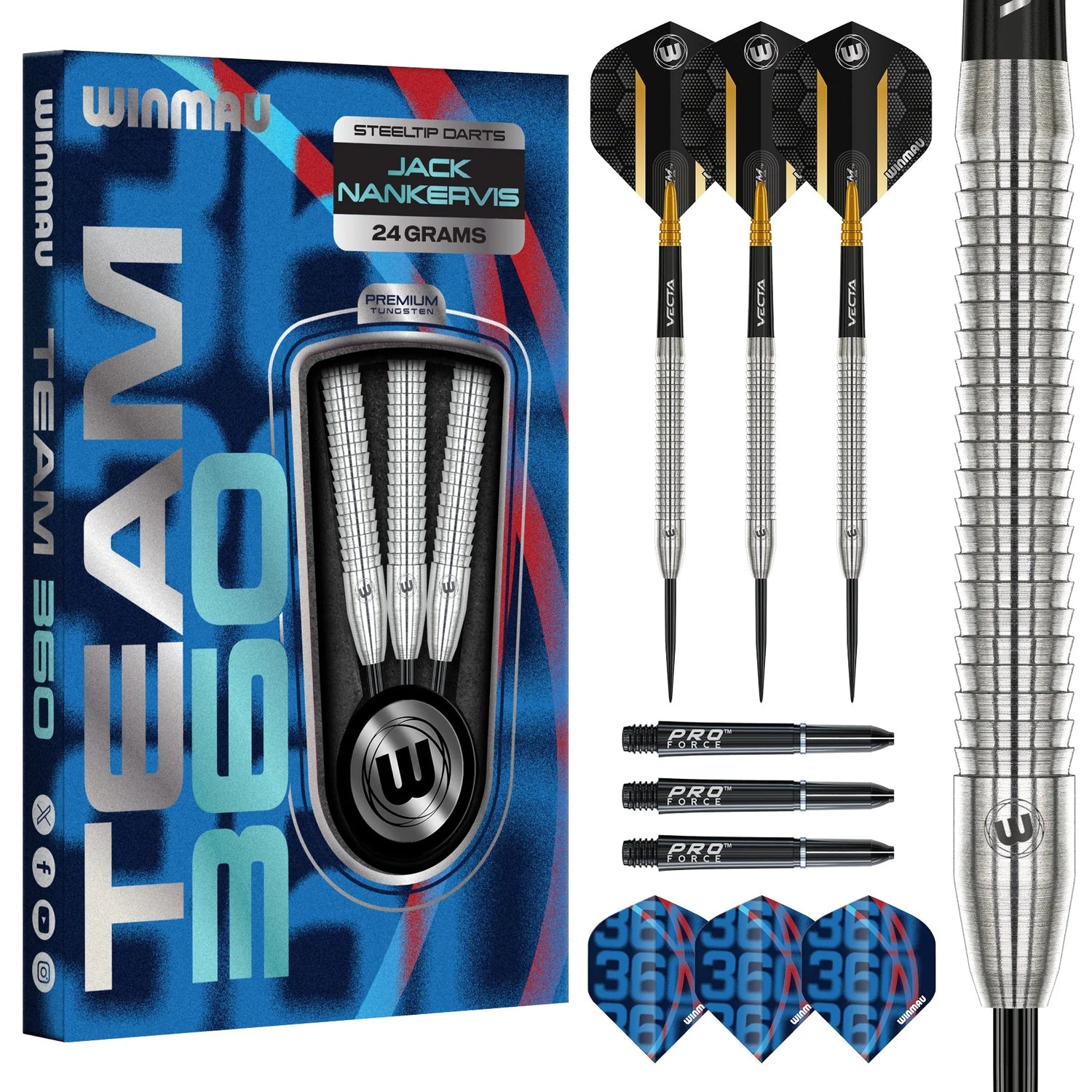 Winmau Team 360 Jack Nankervis 24g 90% Tungsten