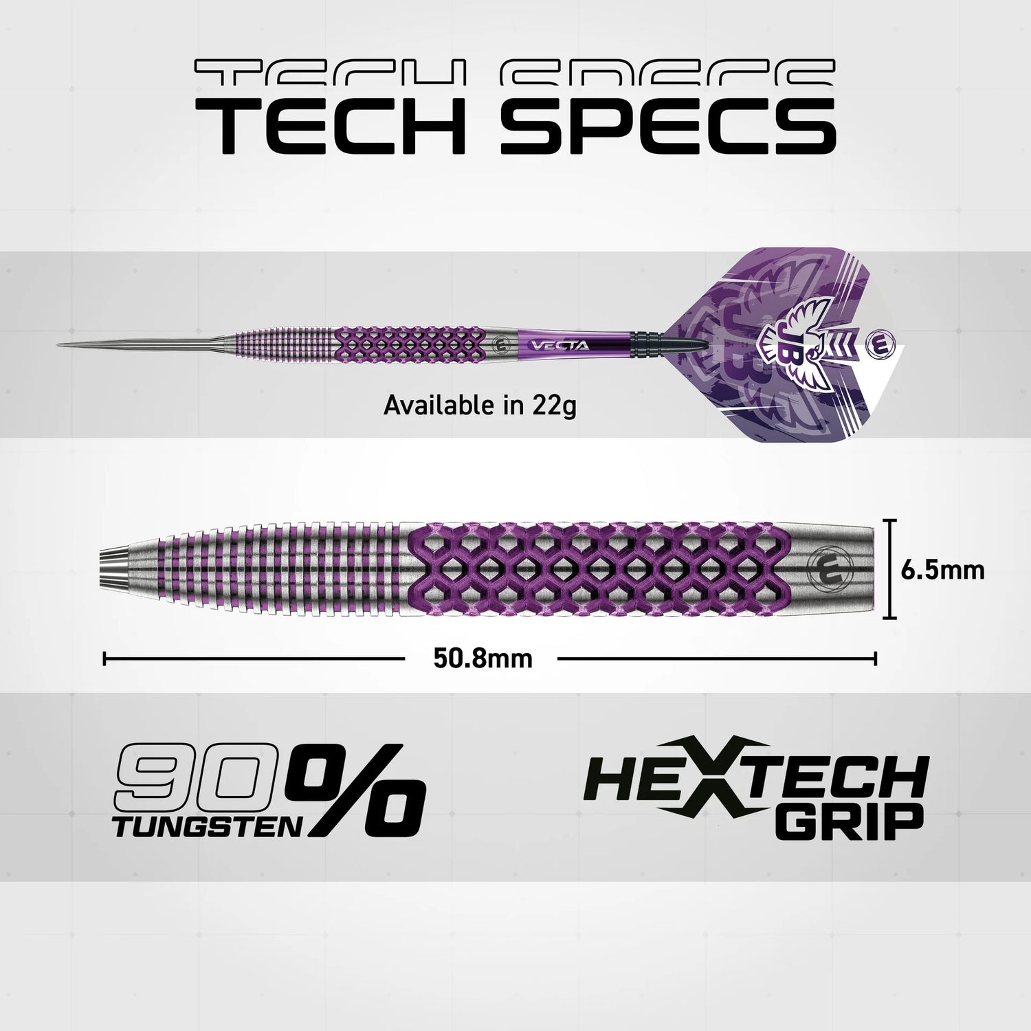 Winmau John Brown Signature Edition 22g 90% Tungsten