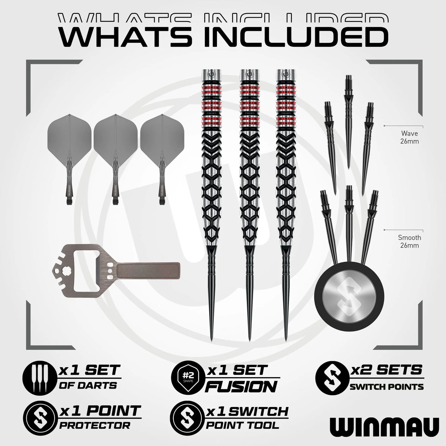 Winmau Fornax Switch Point Parallel 24g 90% Tungsten