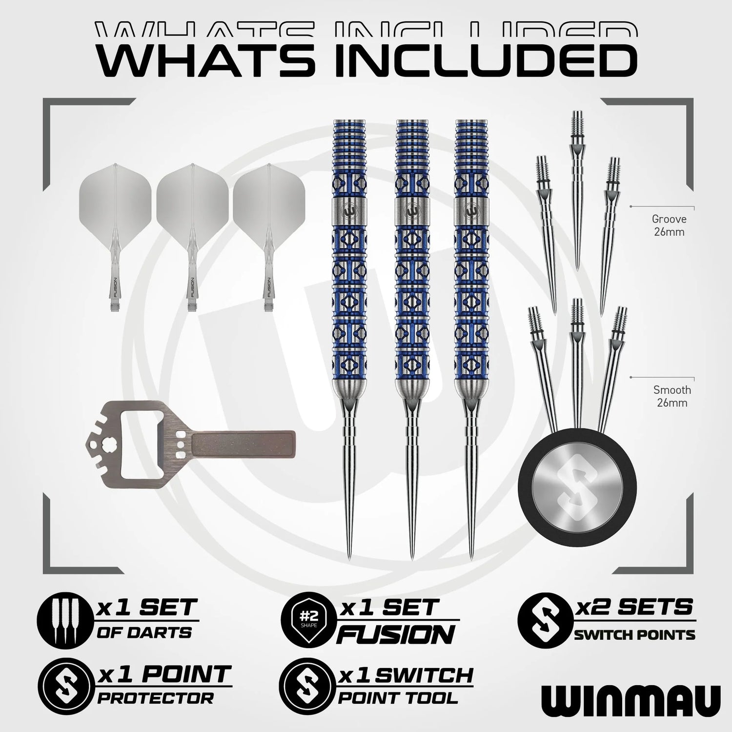 Winmau Fornax Switch Point Parallel 24g 90% Tungsten