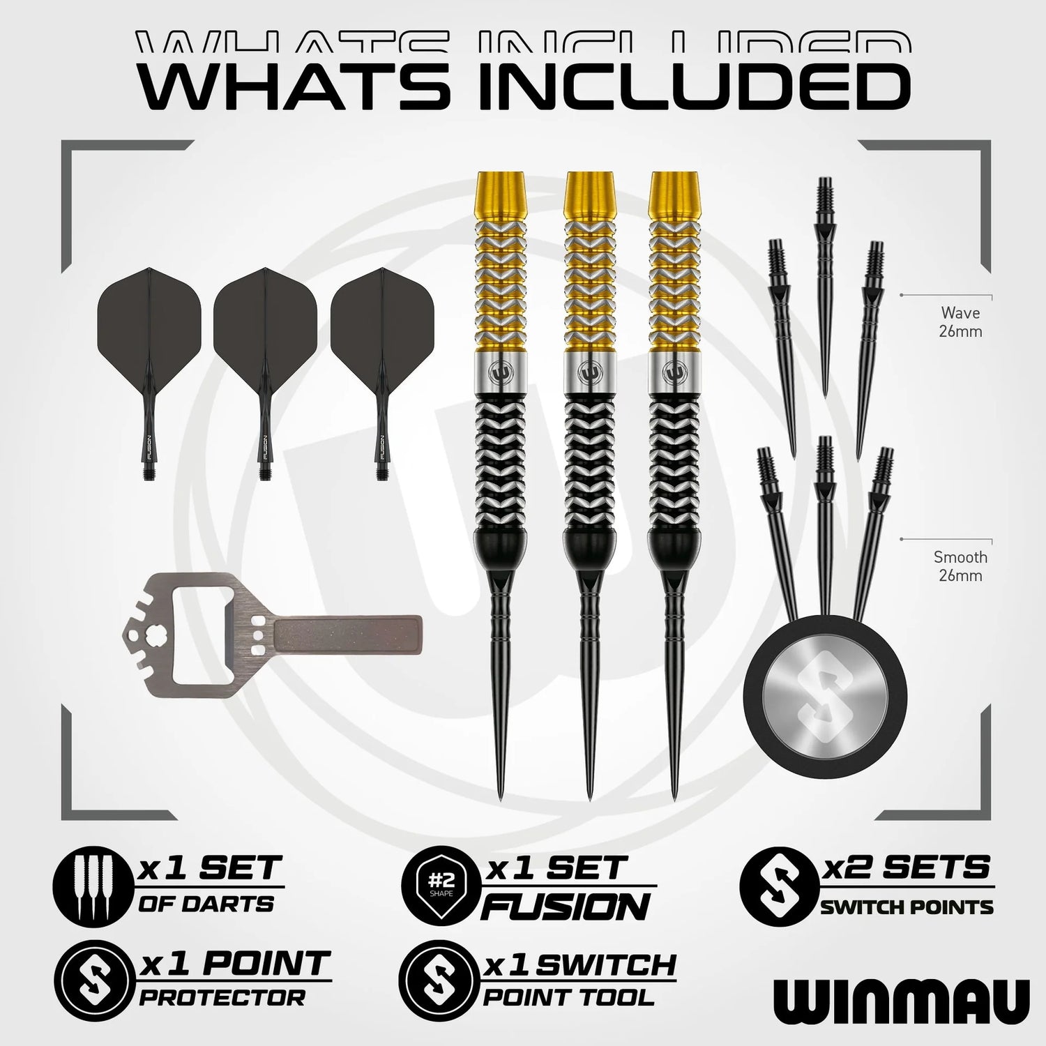 Winmau Fornax Switch Point Parallel 24g 90% Tungsten