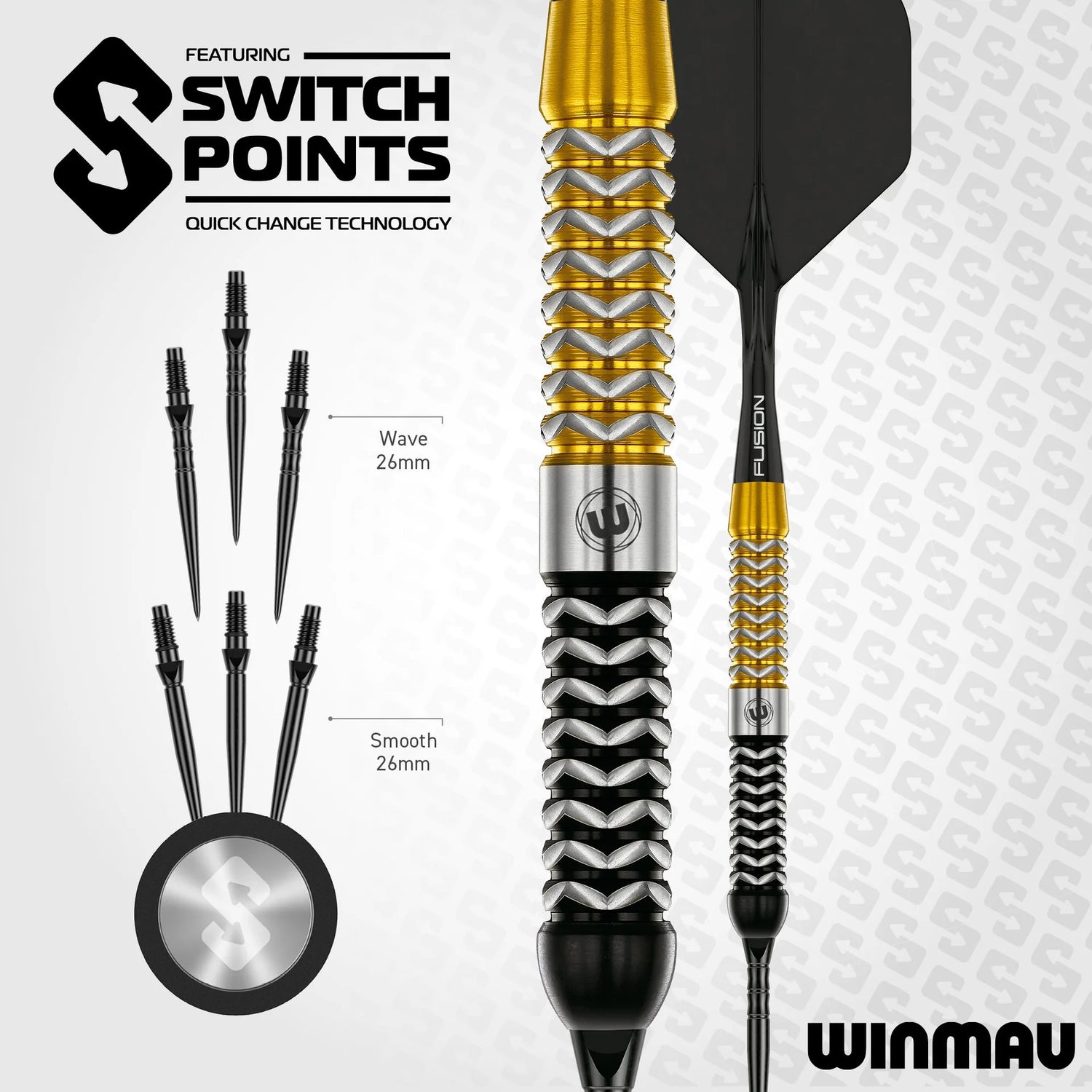 Winmau Fornax Switch Point Parallel 24g 90% Tungsten