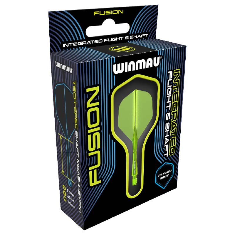 Winmau Fusion Inter Neon keltainen - integroitu varsi ja sulka