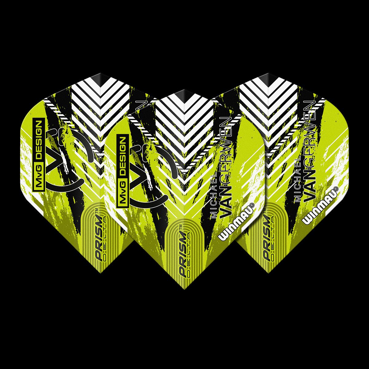 Winmau Prism Delta MvG Green & Black Chevron