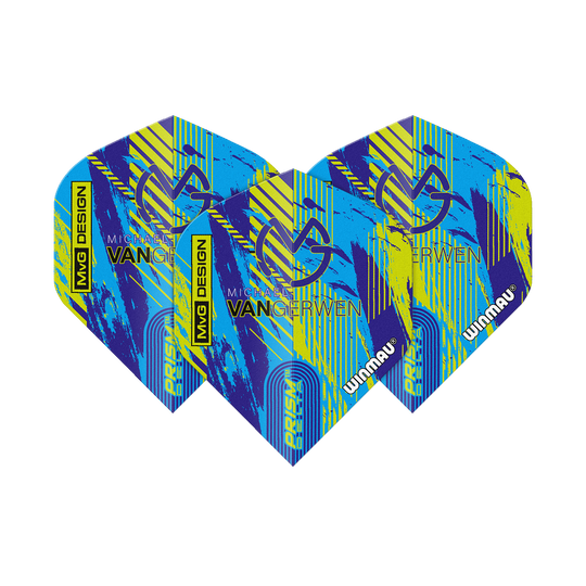 Winmau Prism Delta MvG Blue & Green sulat