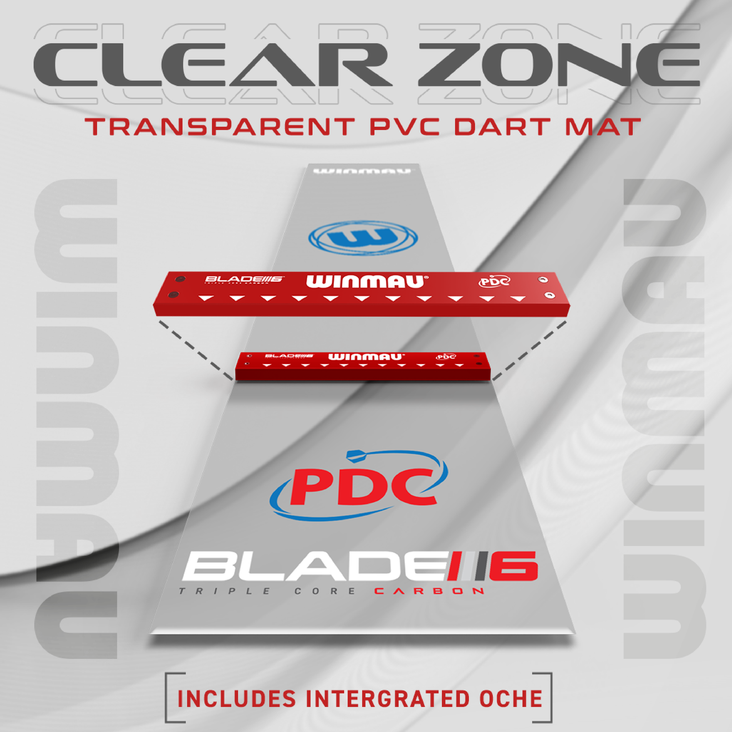 Winmau Clearzone mat with integrated eyelet