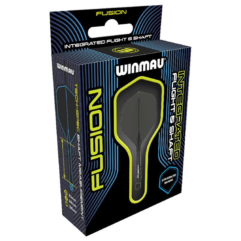 Winmau Fusion Medium musta - integroitu varsi ja sulka