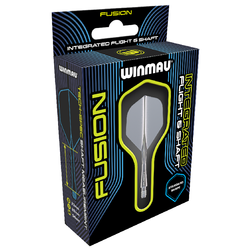 Winmau Fusion Medium harmaa - integroitu varsi ja sulka