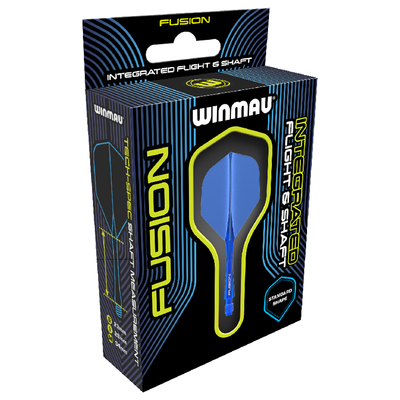 Winmau Fusion Medium sininen - integroitu varsi ja sulka