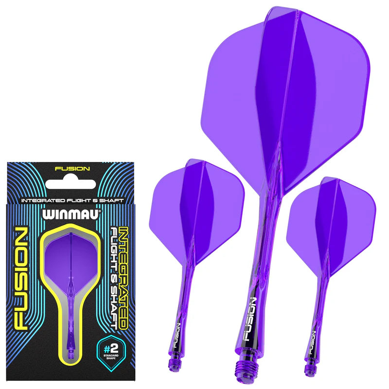 Winmau Fusion Medium violetti - integroitu varsi ja sulka