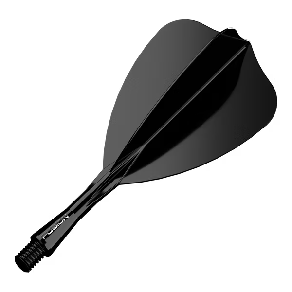 Winmau Fusion Arrow Shape Short musta - integroitu varsi ja sulka