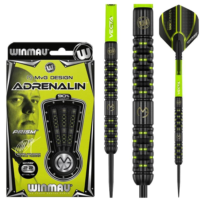 Winmau MvG Adrenalin 22 g 90 % tungsten darts-tikat