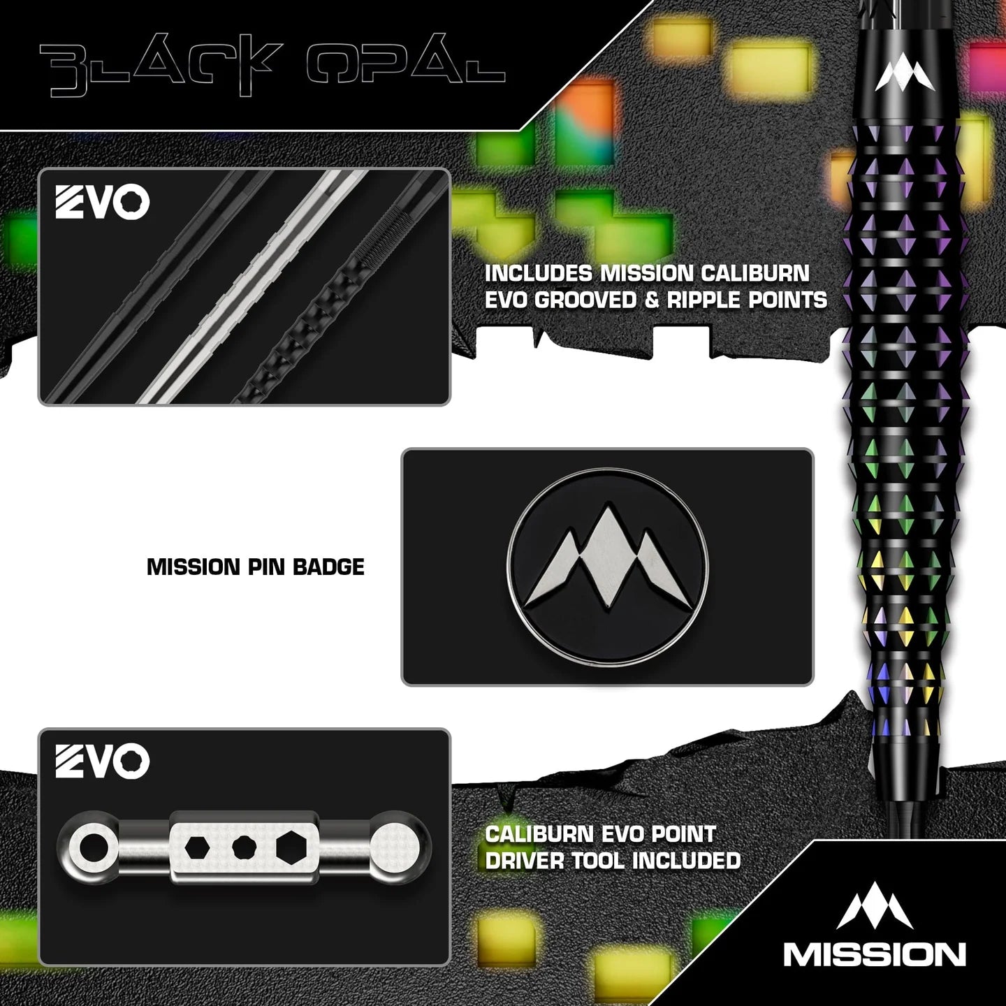 Mission Black Opal 24g 95% tungsten Premium
