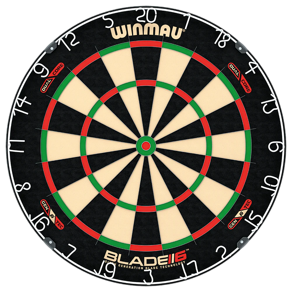 Winmau Blade 6 Dual Core + Bull's Lumo 2 valo ja surround – paketti