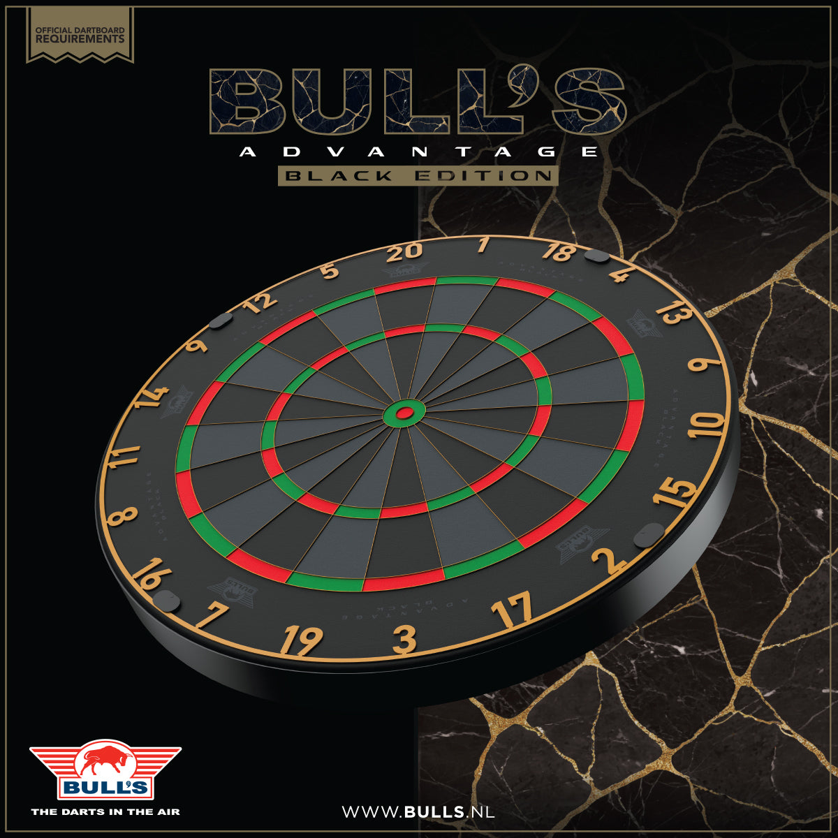 Bull's Advantage Black + Lumo 2 valo ja surround – paketti