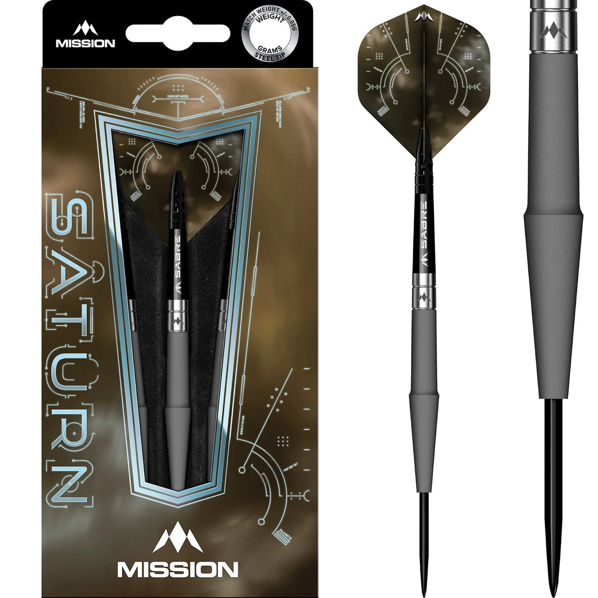 Mission Saturn Hyperion 24 g 90 % tungsten darts-tikat