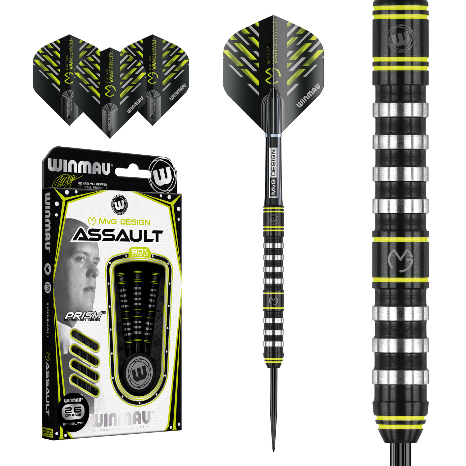 Winmau MvG Assault 26g 90% Tungsten