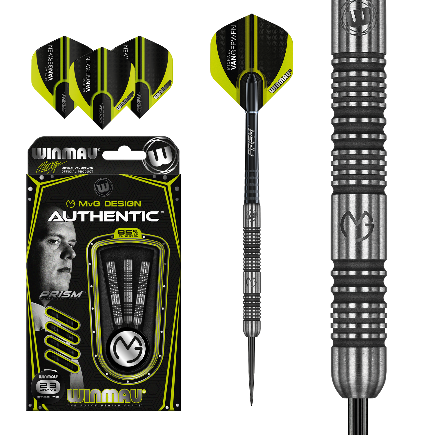 Winmau MvG Authentic 23g 85% Tungsten