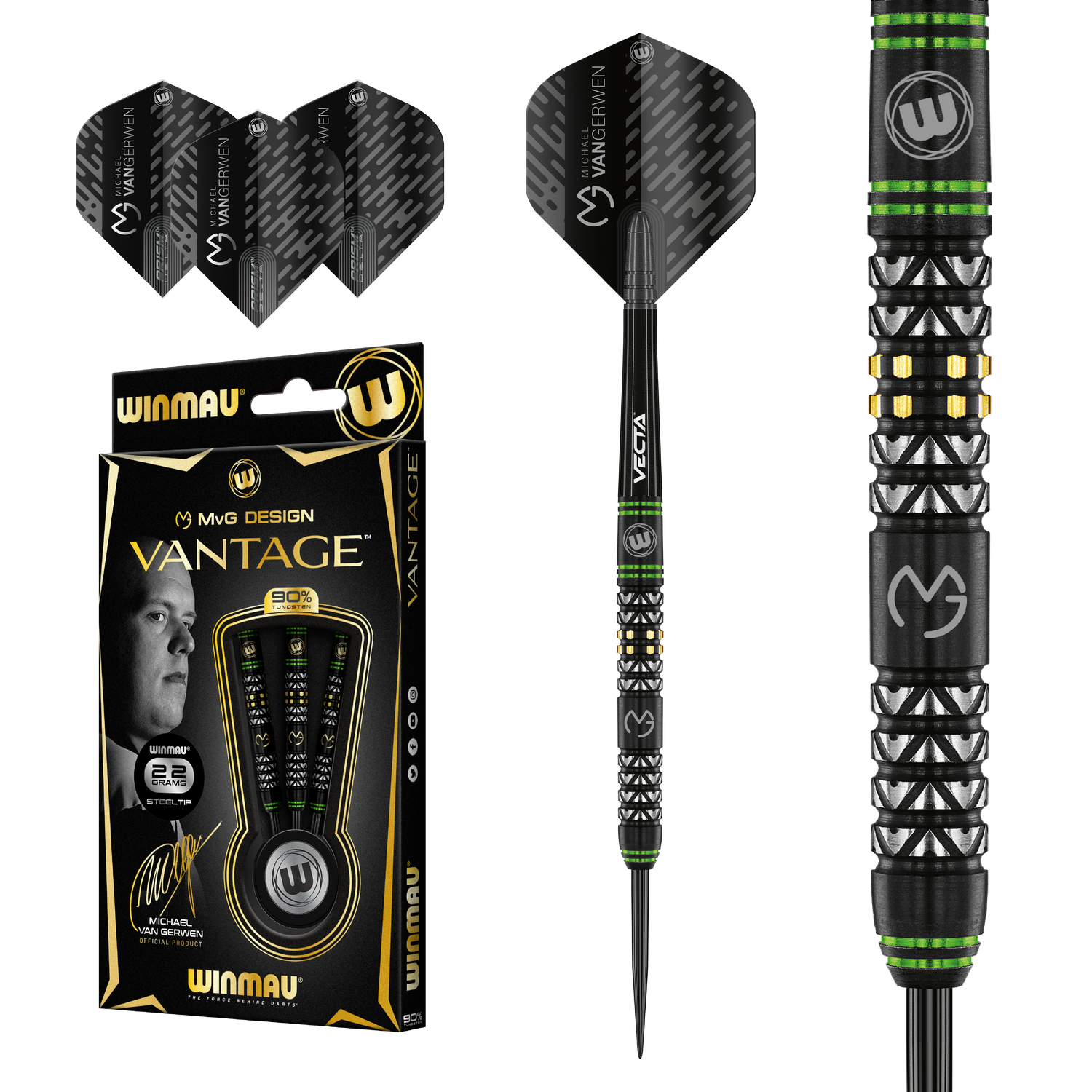 Winmau MvG Vantage 22g 90% Tungsten