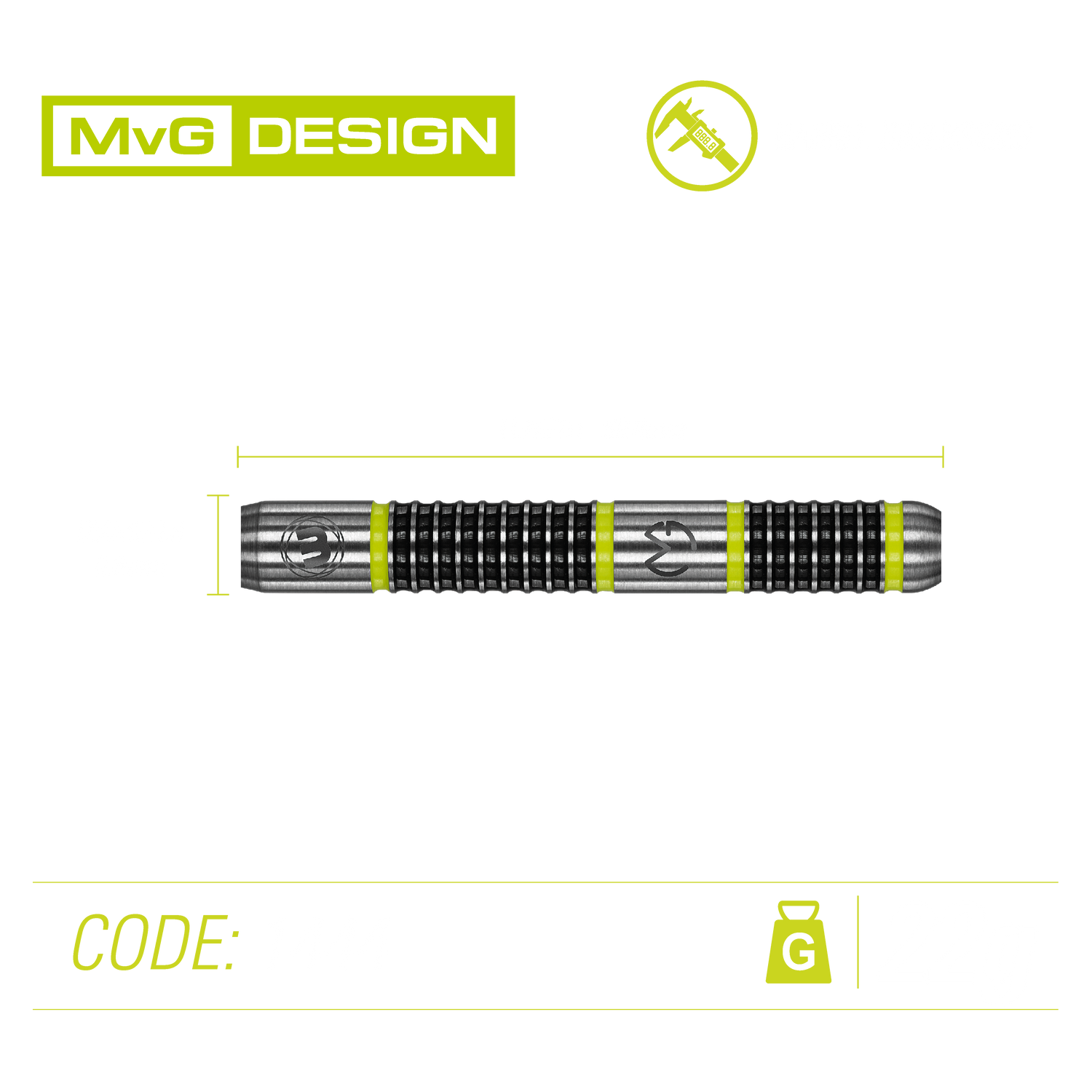 Winmau MvG Aspire 22g 80% Tungsten