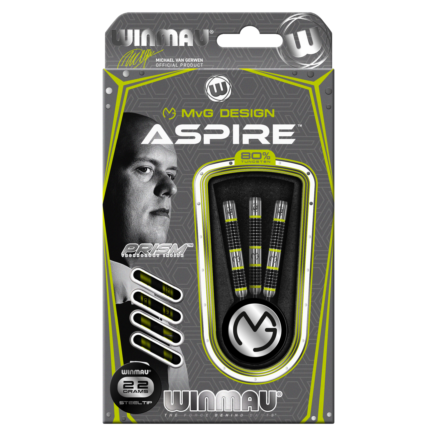 Winmau MvG Aspire 22g 80% Tungsten