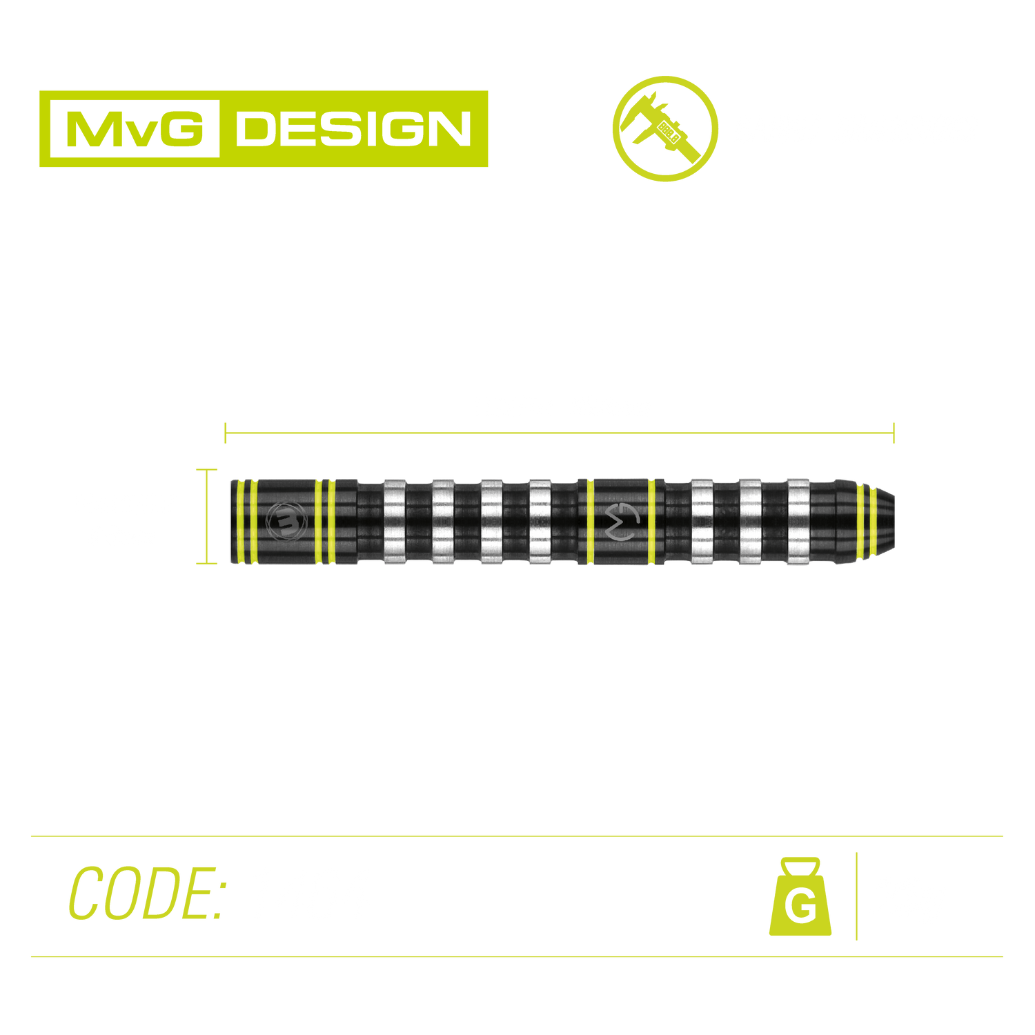 Winmau MvG Assault 23g 90% Tungsten