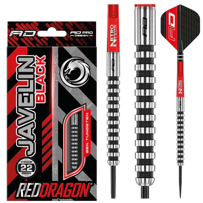 Red Dragon Javelin Black 22g 85% Tungsten