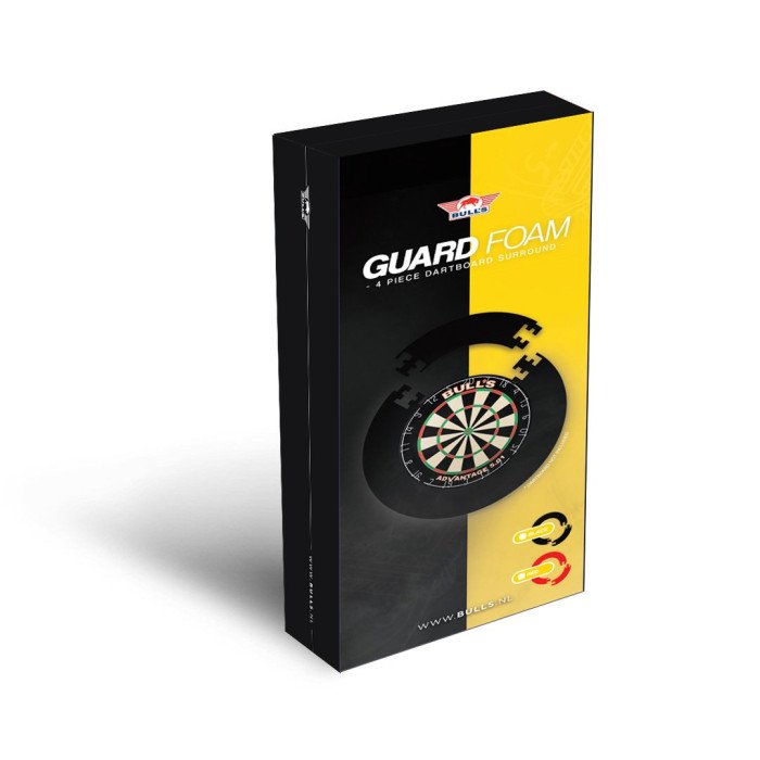 Bull's Guards Darts taulun ympärille suoja - 4 osainen musta