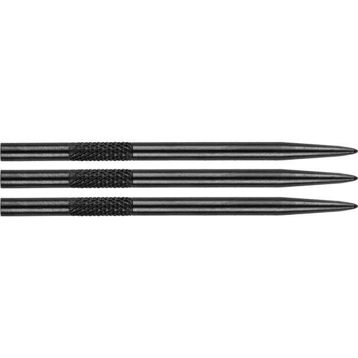 Bull's Knurled Grip Points Black 45 mm -steeltip-kärjet