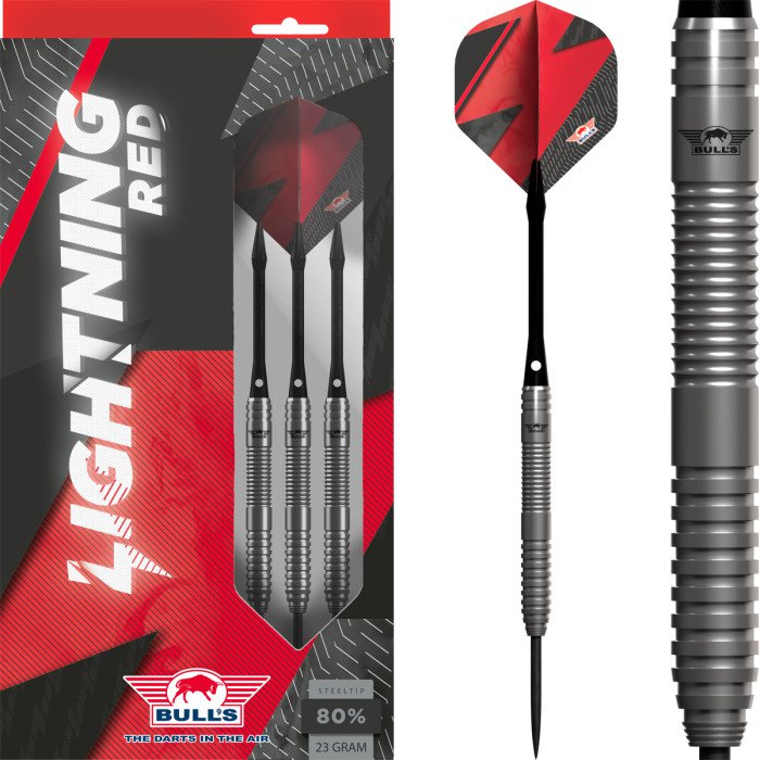 Bull's Lightning Red 80% tungsten 21g darts tikat