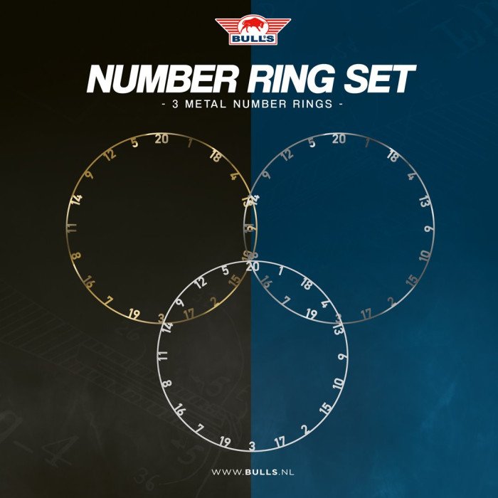 Bull's metal Number ring set - 3 pieces