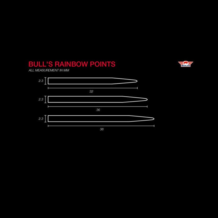 Bull's Steel Rainbow blades 32mm