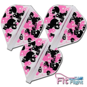 Cosmo Darts Fit Flight Standard Bubblegum Skulls sulat