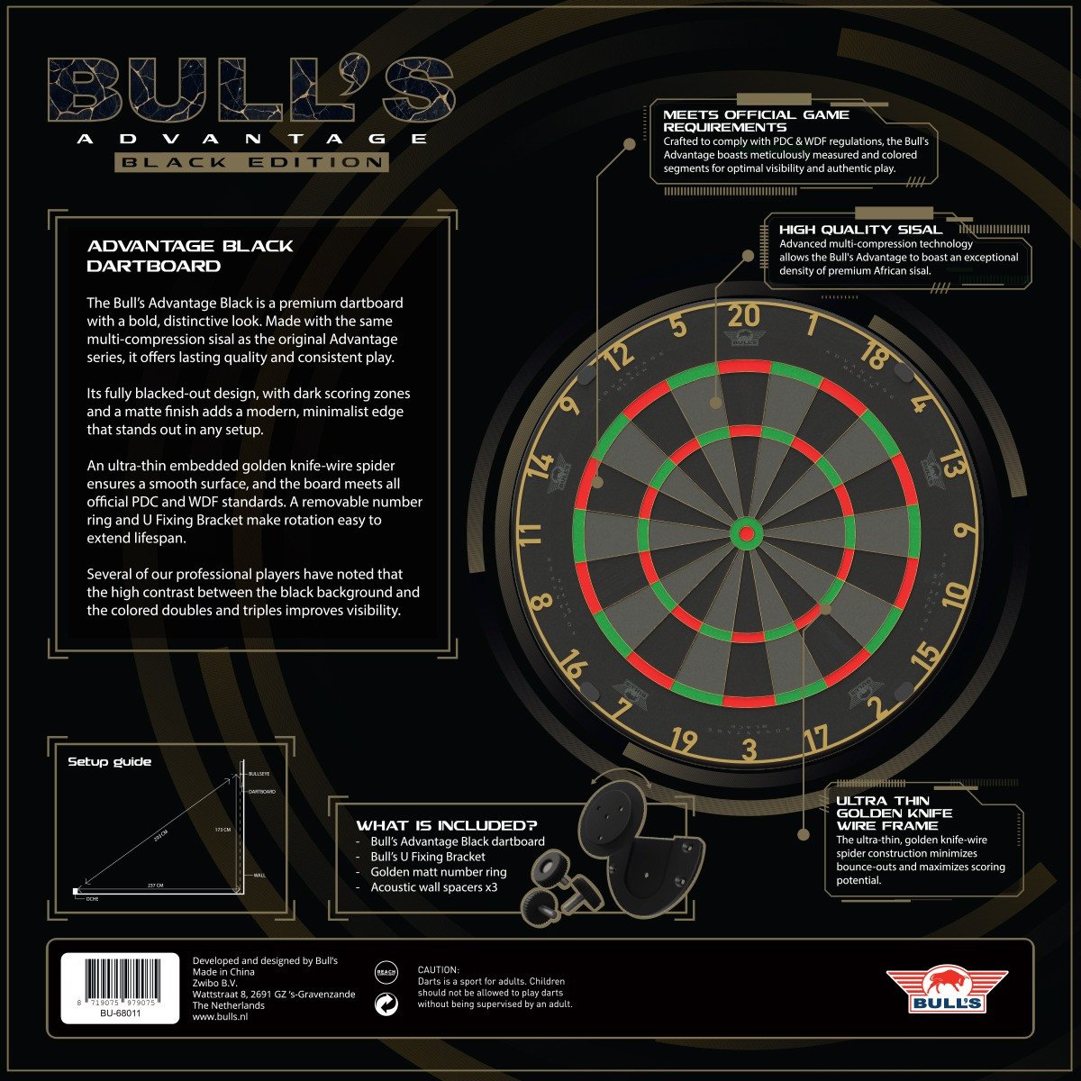 Bull's Advantage Black darts taulu
