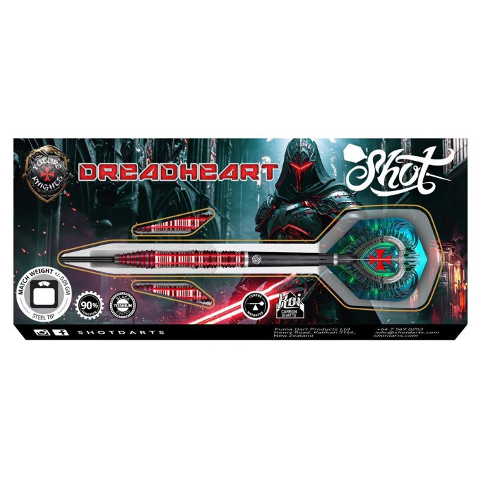 Shot Future Knights Dreadheart 90% tungsten 23g darts tikat