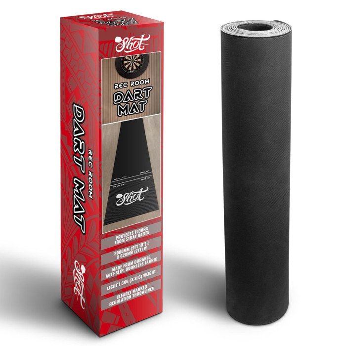 Shot Rec Room darts mat with throwing line