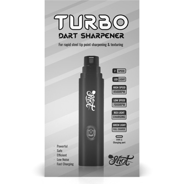 Shot Turbo Dart Sharpener ladattava teroitin