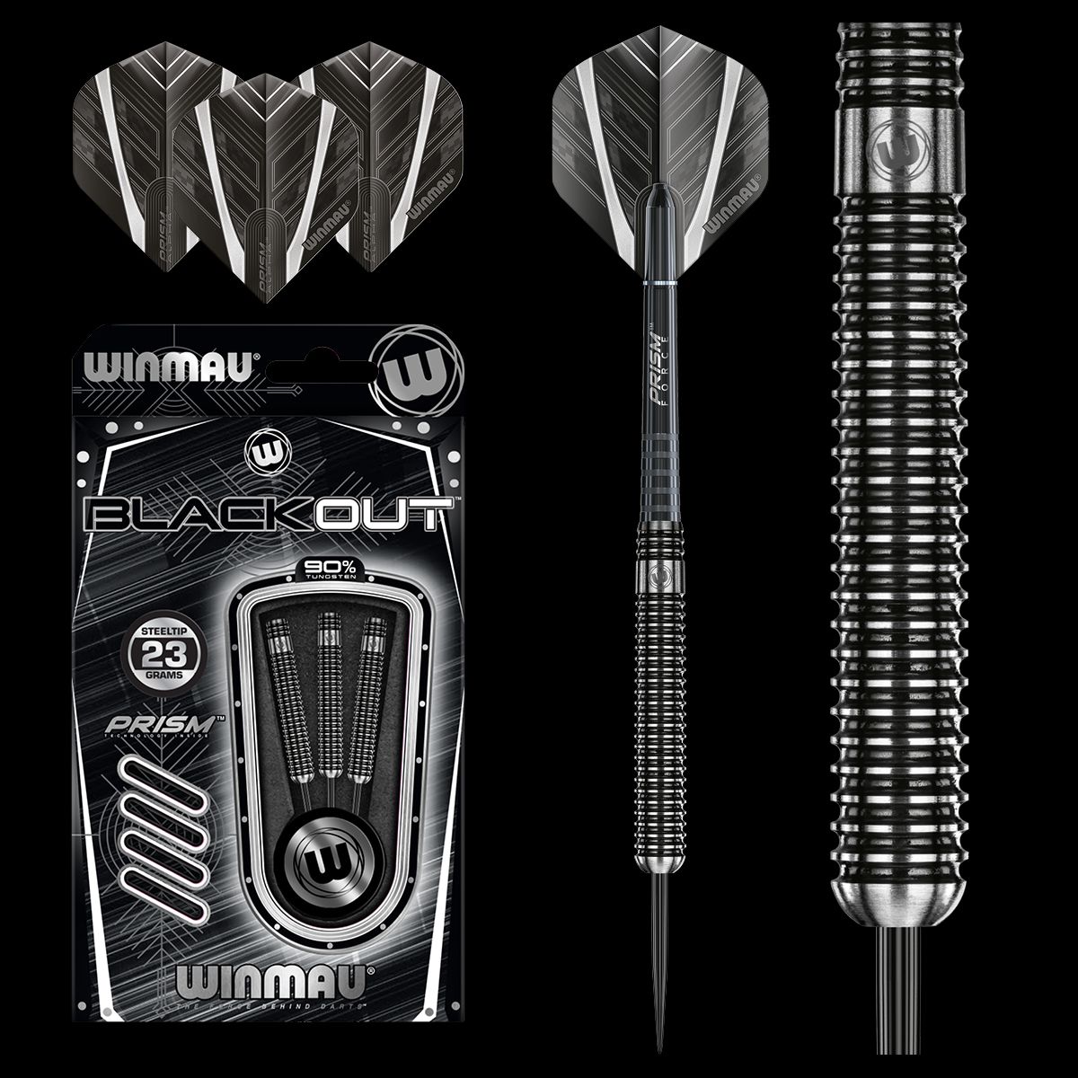 Winmau Blackout 22g 90% tungsten
