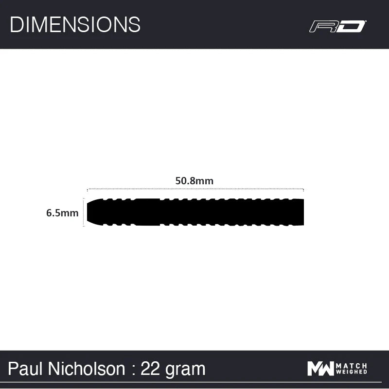 Winmau Paul Nicholson 22g 90% tungsten