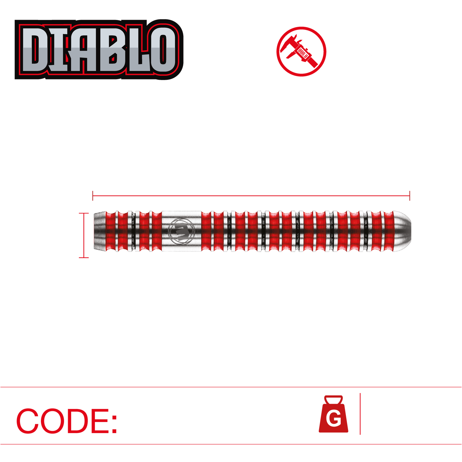 Winmau Diablo 22g 90% Tungsten