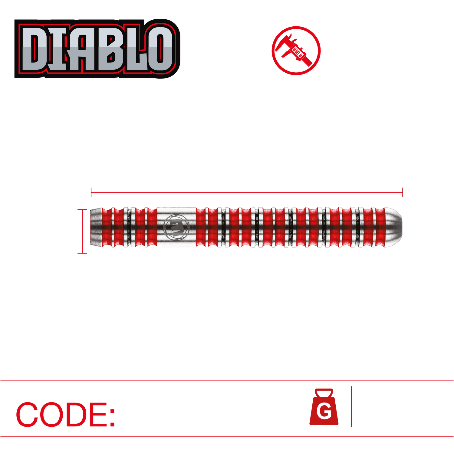 Winmau Diablo 23g 90% Tungsten