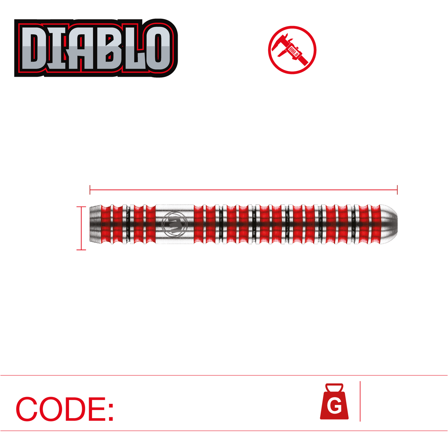Winmau Diablo 24g 90% Tungsten