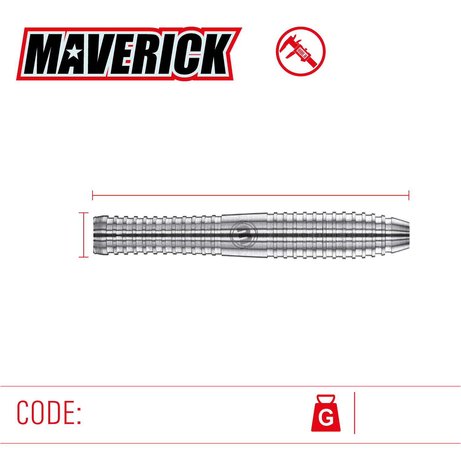 Winmau Maverick 21g 80% Tungsten