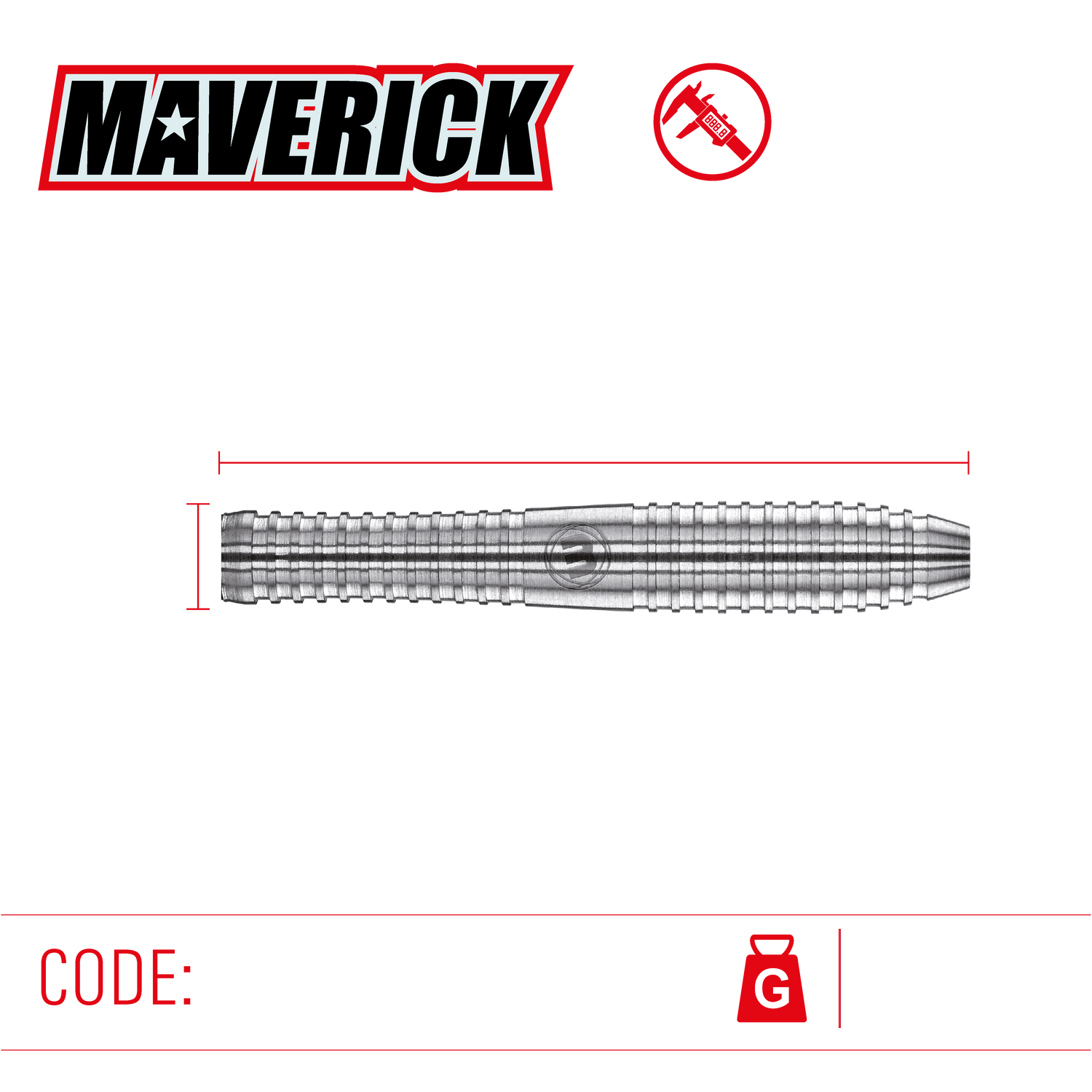 Winmau Maverick 22g 80% Tungsten