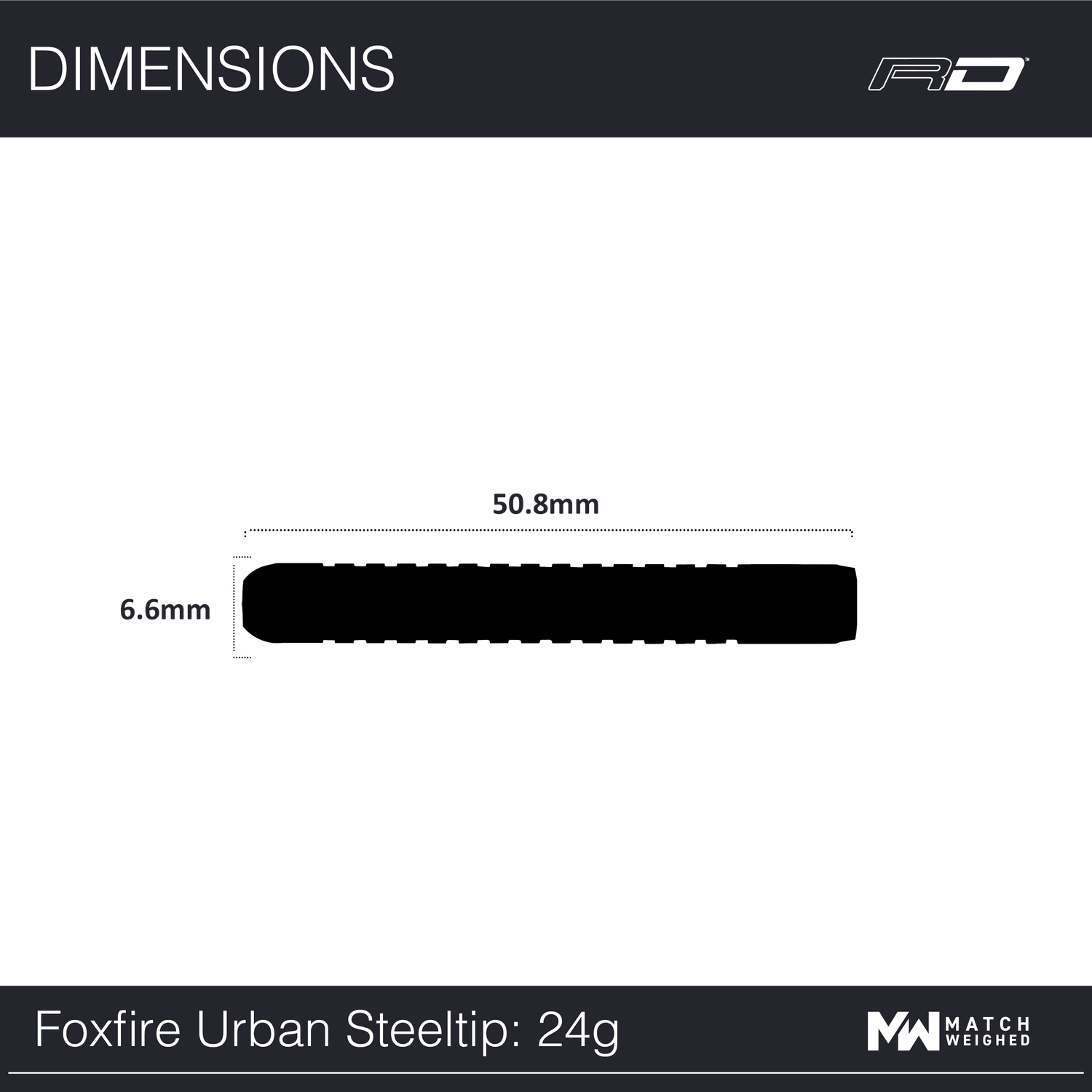Winmau FoxFire Urban 24g 80% tungsten