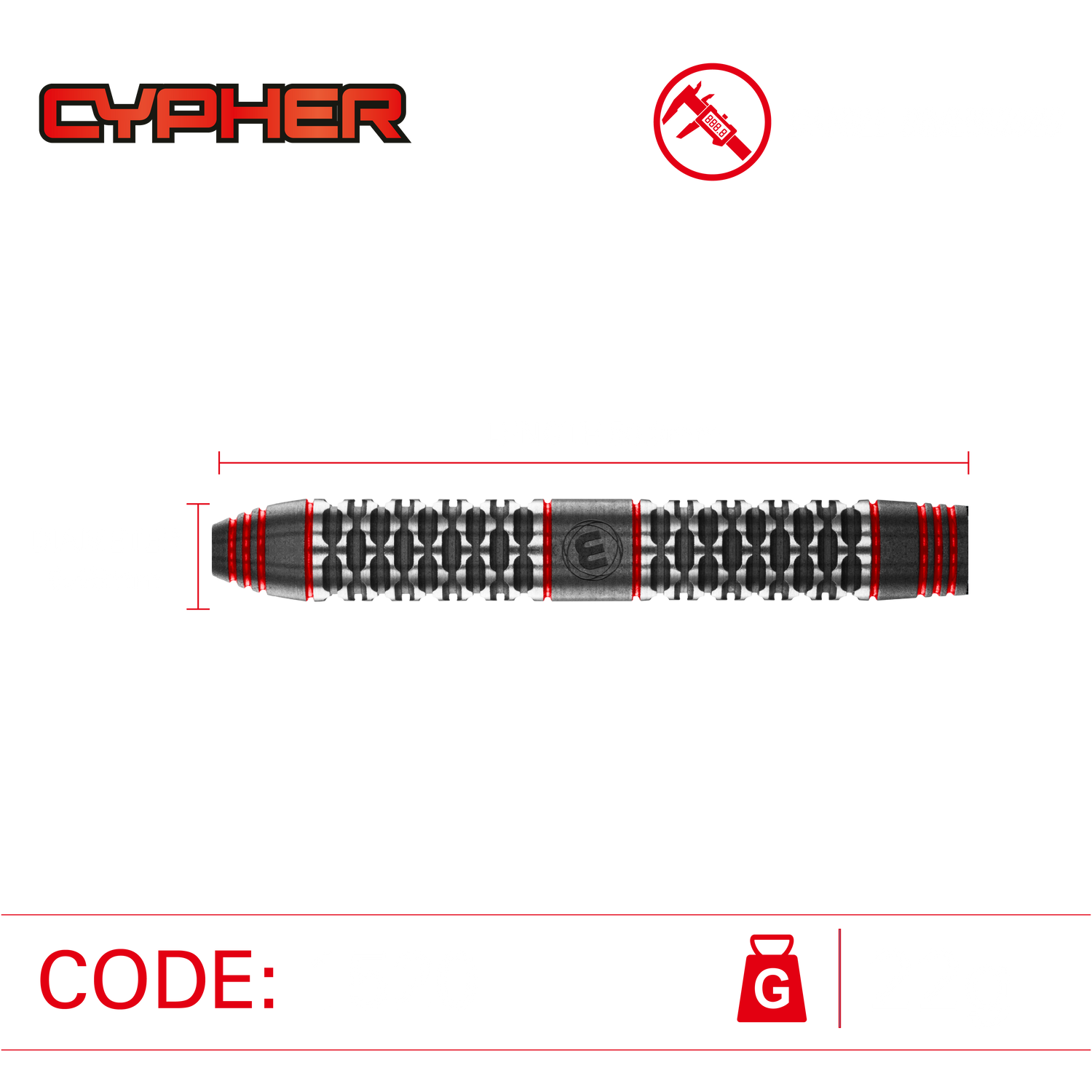 Winmau Cypher 22g 90% tungsten - NEW