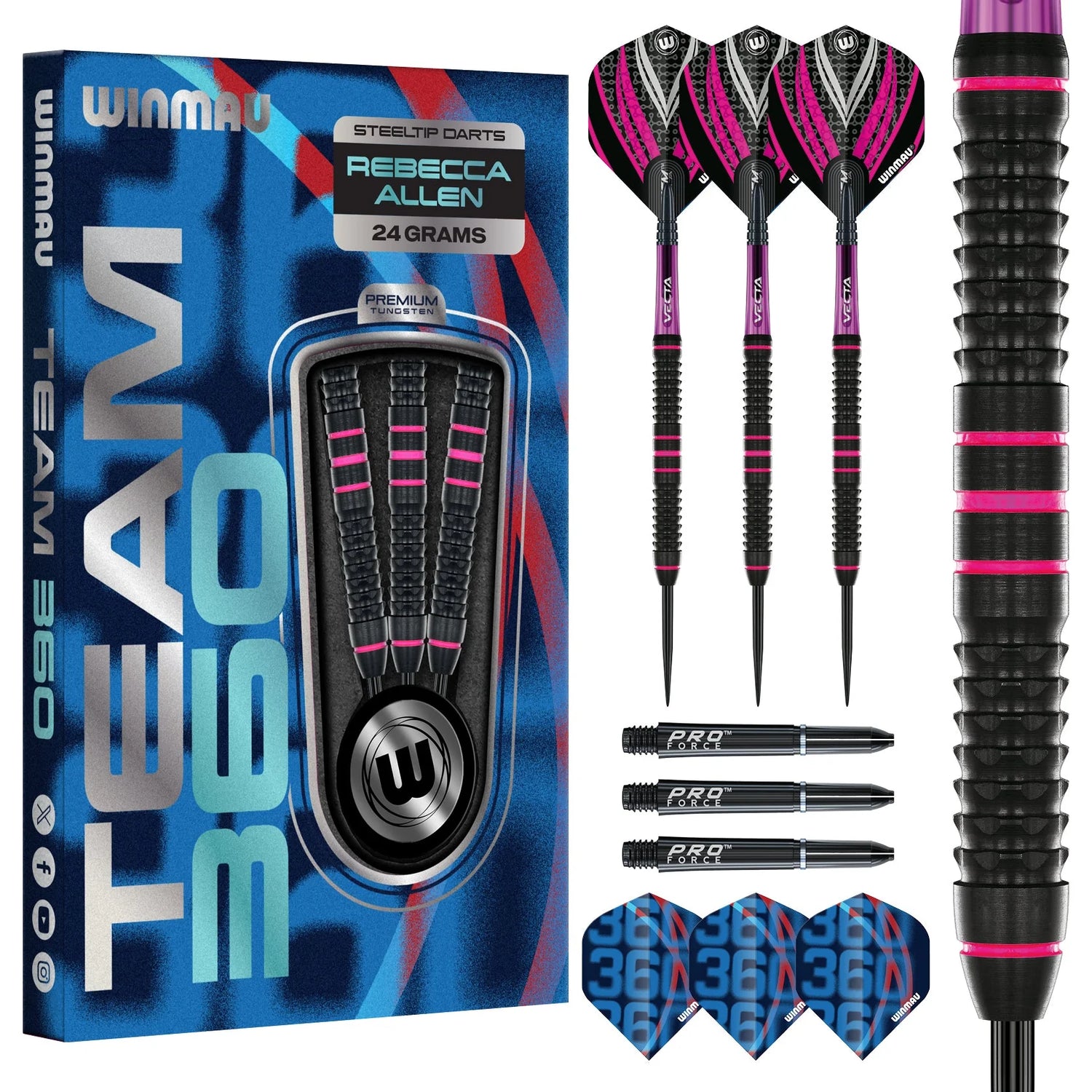 Winmau Team 360 Rebecca Allen 24g 90% Tungsten